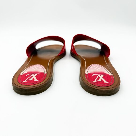 Louis Vuitton LV Lock It Slides Escale Two Tone Flat Sandals EU 39 US 9 - Picture 5 of 12